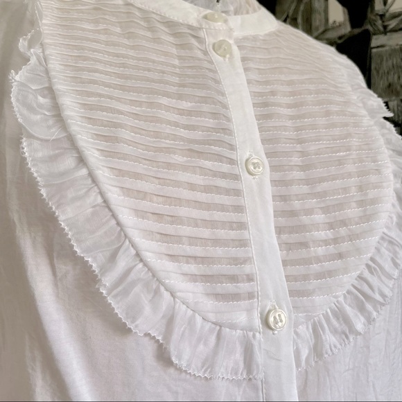 New H&M Sheer Tuxedo Style Blouse - Sz 12 - Picture 4 of 10